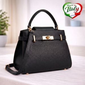 Дамска чанта LUNA ROSSI кафява - кожени чанти, Италия