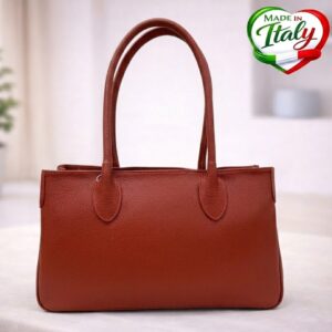 Дамска чанта BRIANNI оранжева ПРОИЗВЕДЕНА В ИТАЛИЯ - кожени чанти, Италия