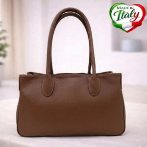 Дамска чанта BRIANNI тъмно кафява ПРОИЗВЕДЕНА В ИТАЛИЯ - кожени чанти, Италия