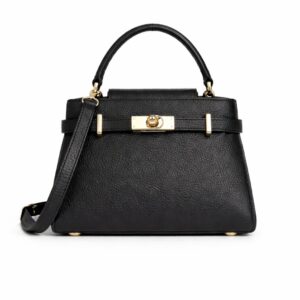 Дамска чанта LUNA ROSSI &ndash; черна - кожени чанти, Италия