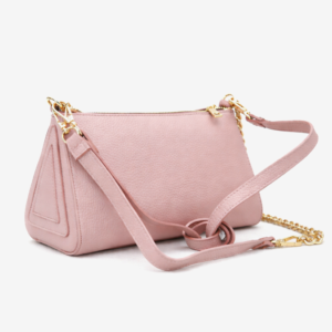 Дамска чанта Fratella пудра - кожени чанти, Италия