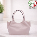 Дамска чанта Arabella син - кожени чанти, Италия