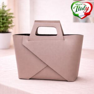 Дамска чанта ORNELLA пудра - кожени чанти, Италия