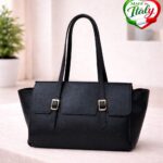 Дамска чанта MARIPOSA &ndash; черна - кожени чанти, Италия