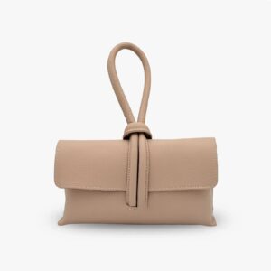 Дамска чанта Picollino бежова - кожени чанти, Италия