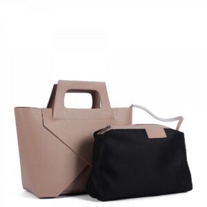 Дамска чанта ORNELLA пудра - кожени чанти, Италия