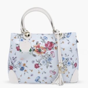 Дамска чанта Papavero бяла - кожени чанти, Италия