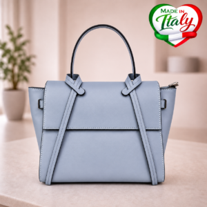 Дамска чанта LINNA – синя - кожени чанти, Италия